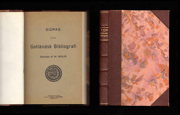 Molér, Wilhelm | Bidrag till en Gotländsk Bibliografi : Molér