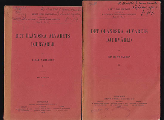 Wahlgren, Einar (Einar Otto, 1874-1963) | Det öländska alvarets djurvärld : Del I-II