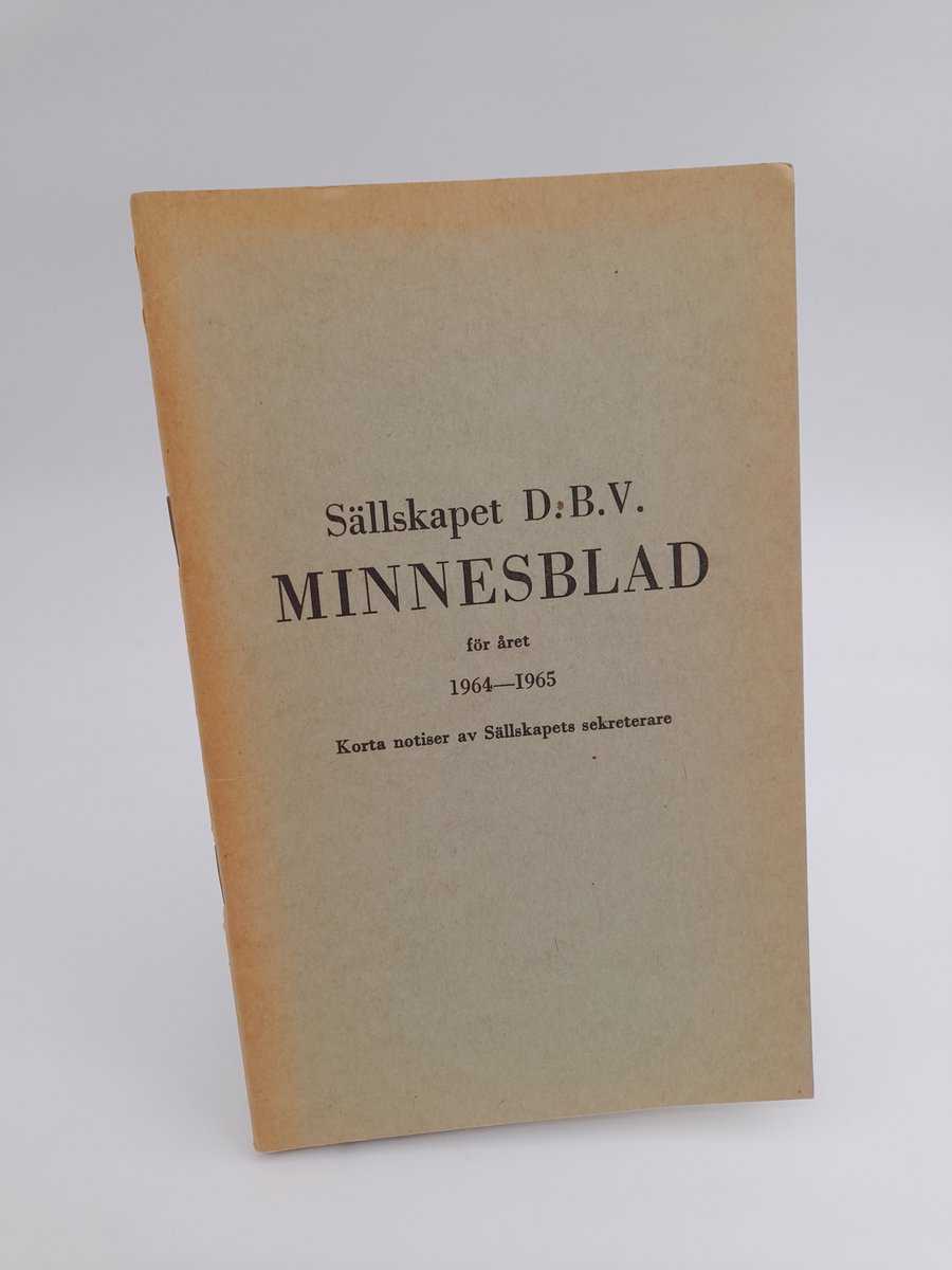 Sällskapet DBV minnesblad | 1964-65