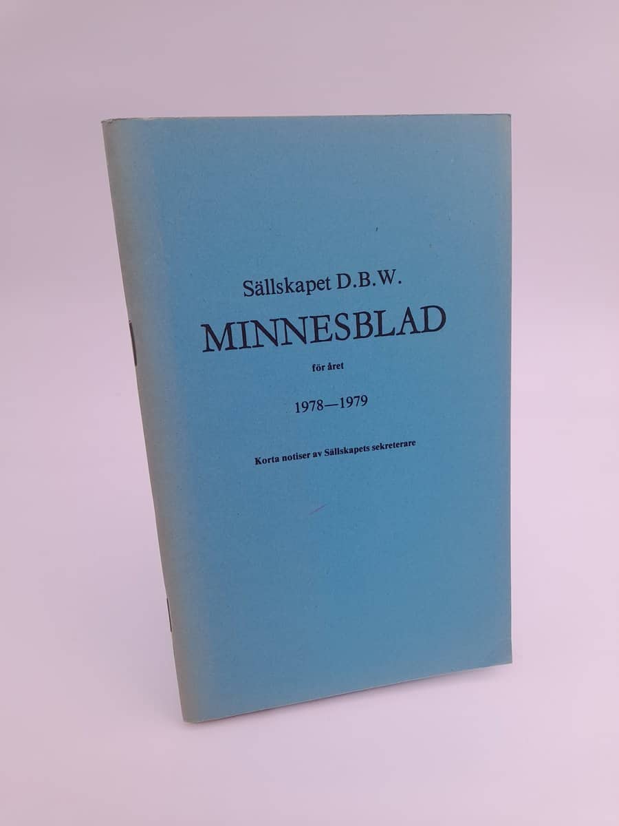 Sällskapet DBW minnesblad | 1978-79