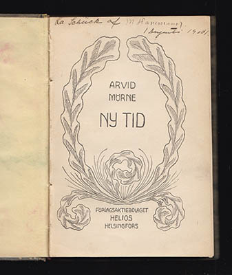 Mörne, Arvid | Ny tid
