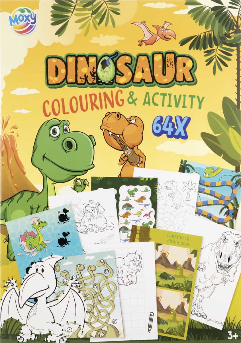 Målar- och aktivitetsbok : Dinosaur, A4, 64 sidor