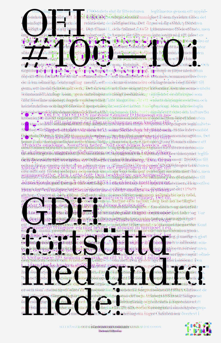 OEI 100-101 : GDH / fortsätta med andra medel