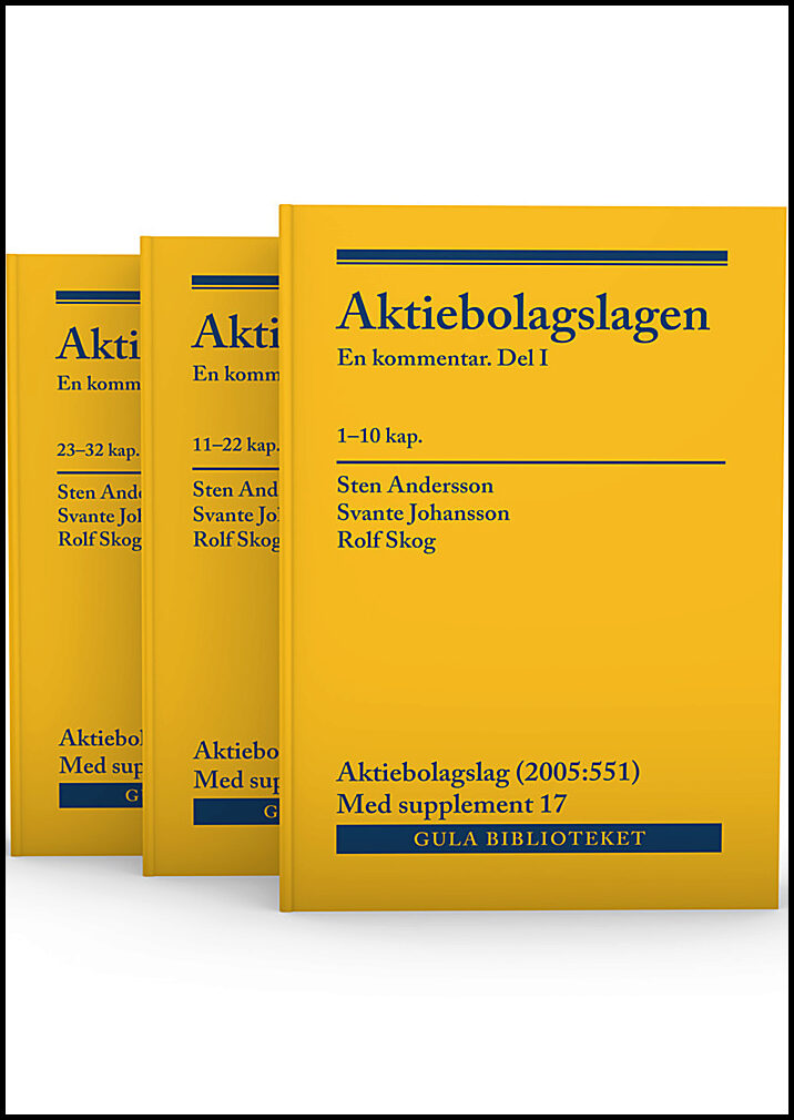 Andersson, Sten| Johansson, Svante| Skog, Rolf | Aktiebolagslagen, del I-III : En kommentar, ink suppl 17