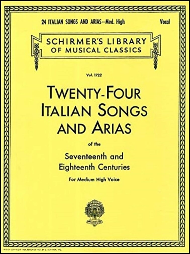 Twentyfour Italian Songs, medium high voice