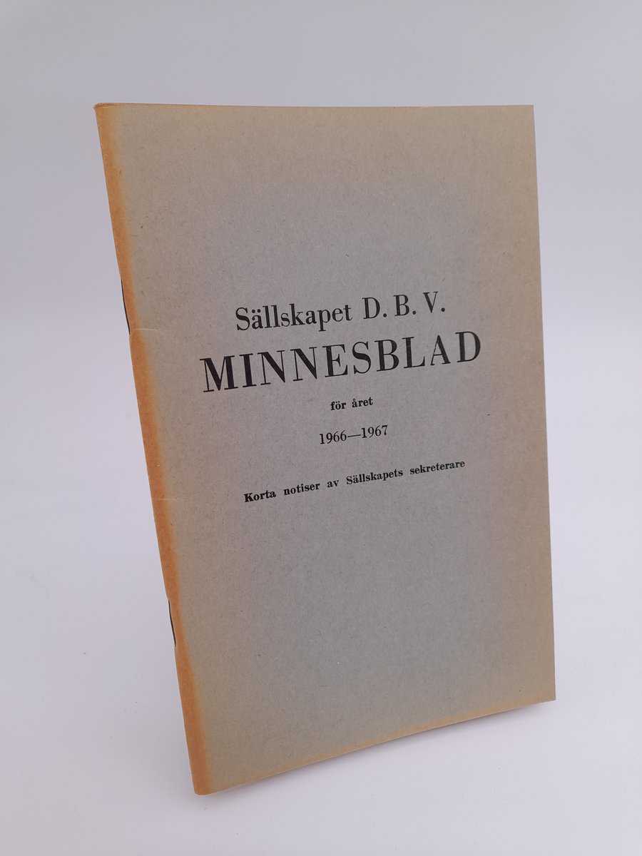 Sällskapet DBV minnesblad | 1966-1967