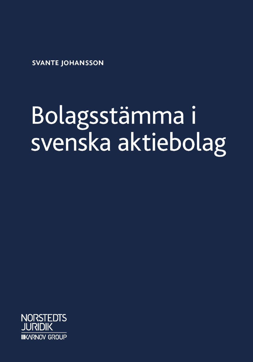 Johansson, Svante | Bolagsstämma i svenska aktiebolag