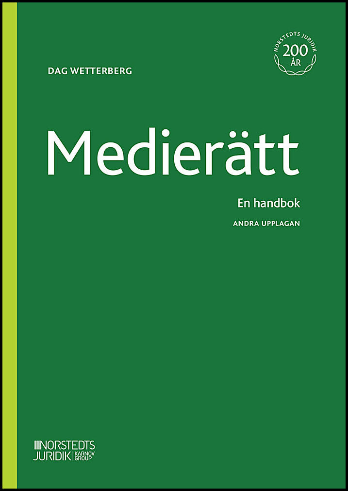 Wetterberg, Dag | Medierätt : En handbok