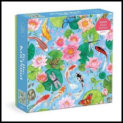 Galison | By The Koi Pond 1000 Piece Puzzle in Square Box