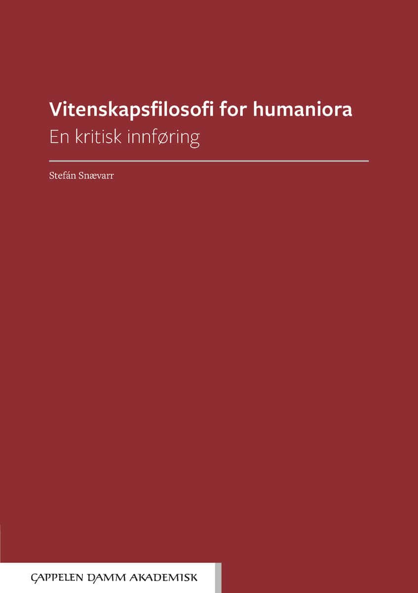 Svævarr, Stefán | Vitenskapsfilosofi for humaniora : En kritisk innføring