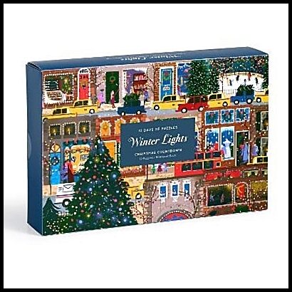 Galison | Joy Laforme Winter Lights 12 Days of Puzzles Holiday Countdown