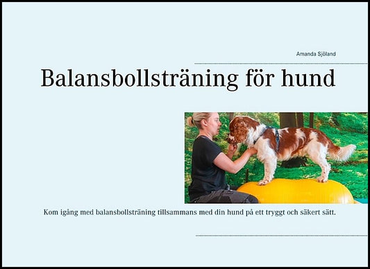 Sjöland, Amanda | Balansbollsträning för hund