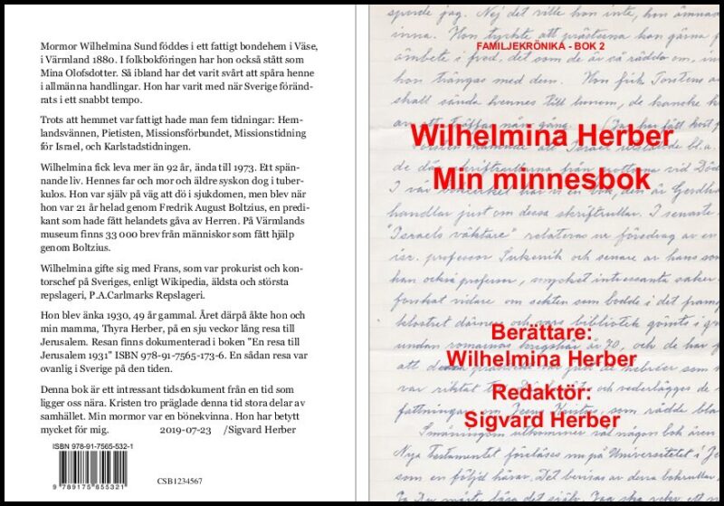 Herber, Wilhelmina | Min minnesbok