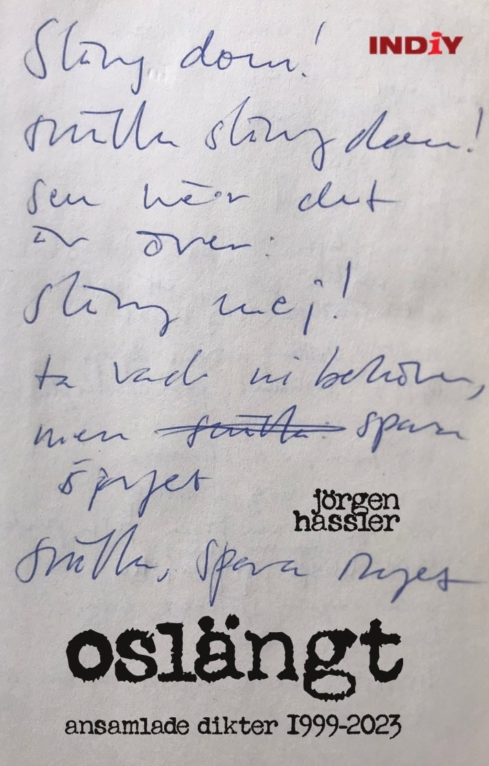Hassler, Jörgen | Oslängt : Ansamlade dikter 1999-2023
