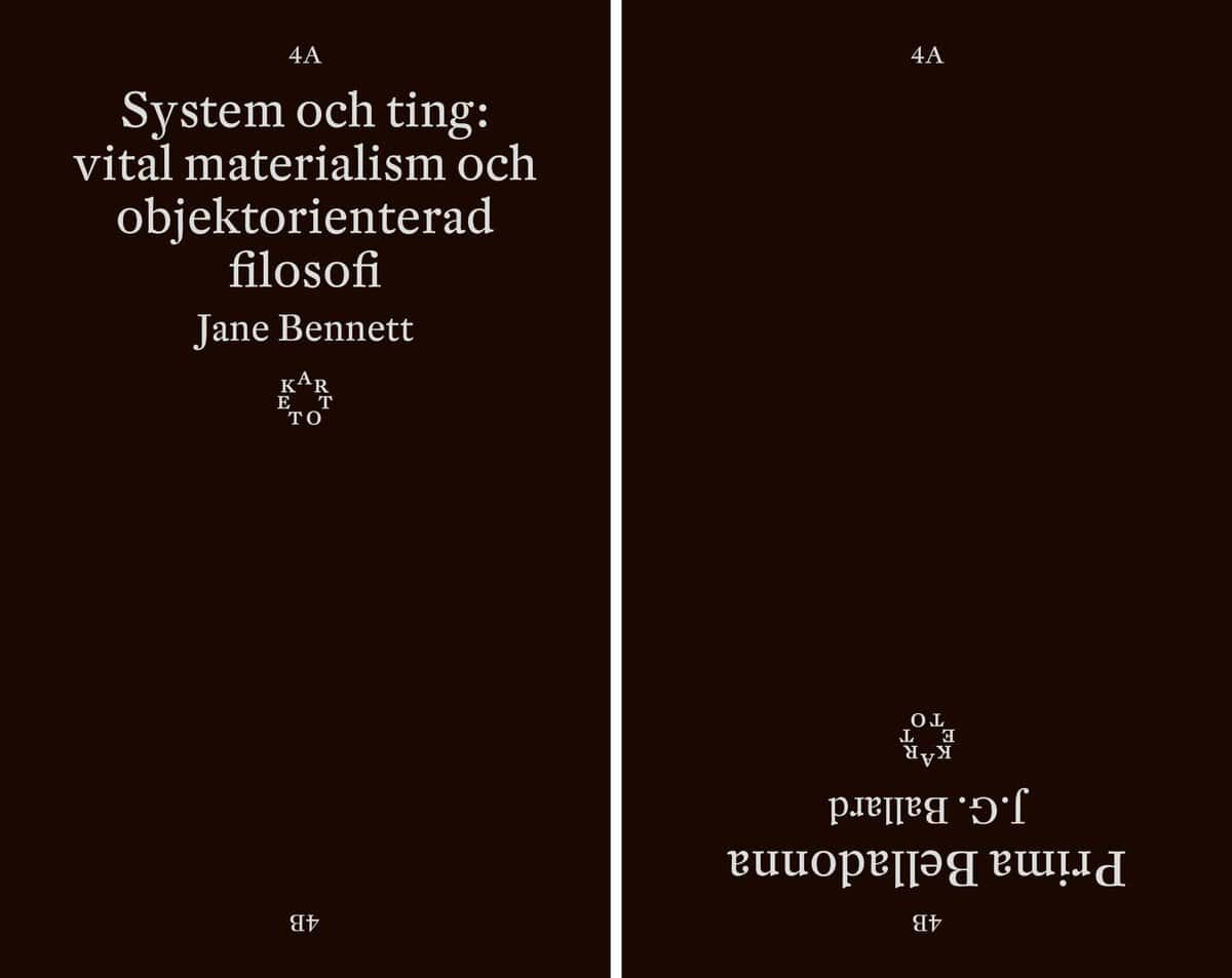 Bennett, Jane | Ballard, J. G. | System och ting : Vital materialism och objektorienterad filosofi / Prima Belladonna