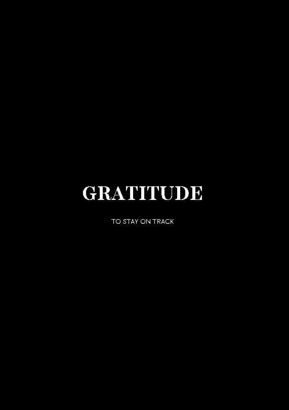 Kjellstrand, Tiandra | Gratitude : To stay on track