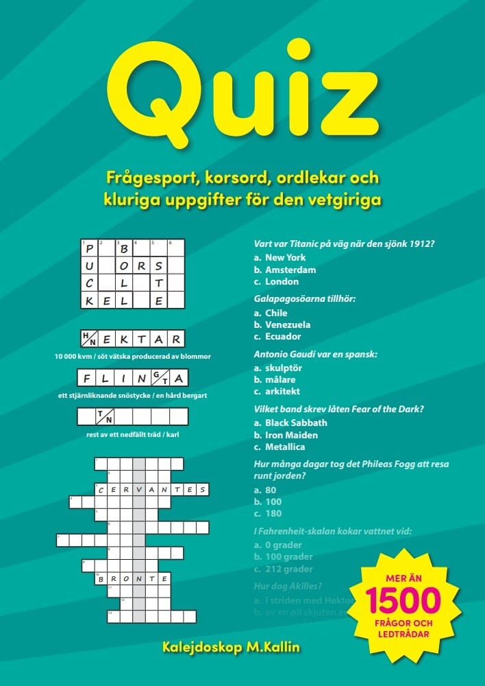 Kallin, Malgorzata | Quiz frågesport korsord ordlekar och kluriga uppgifter för den vetgiriga