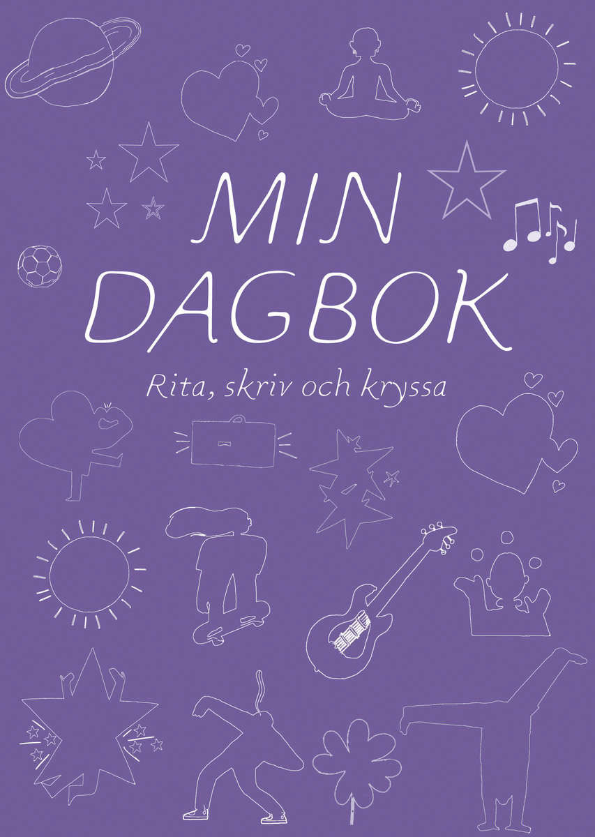 Min dagbok : Rita, skriv och kryssa (lila)