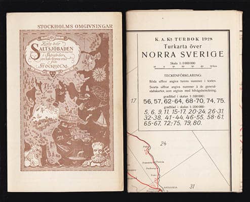 Kungl. Automobilklubbens Turbok : över Sveriges bilvägar 1928 Med 5 kartor, 1 större och 117 mindre stadsplaner
