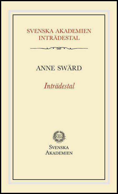 Swärd, Anne | Inträdestal av Anne Swärd