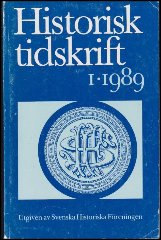 Historisk tidskrift | 1989 / 1