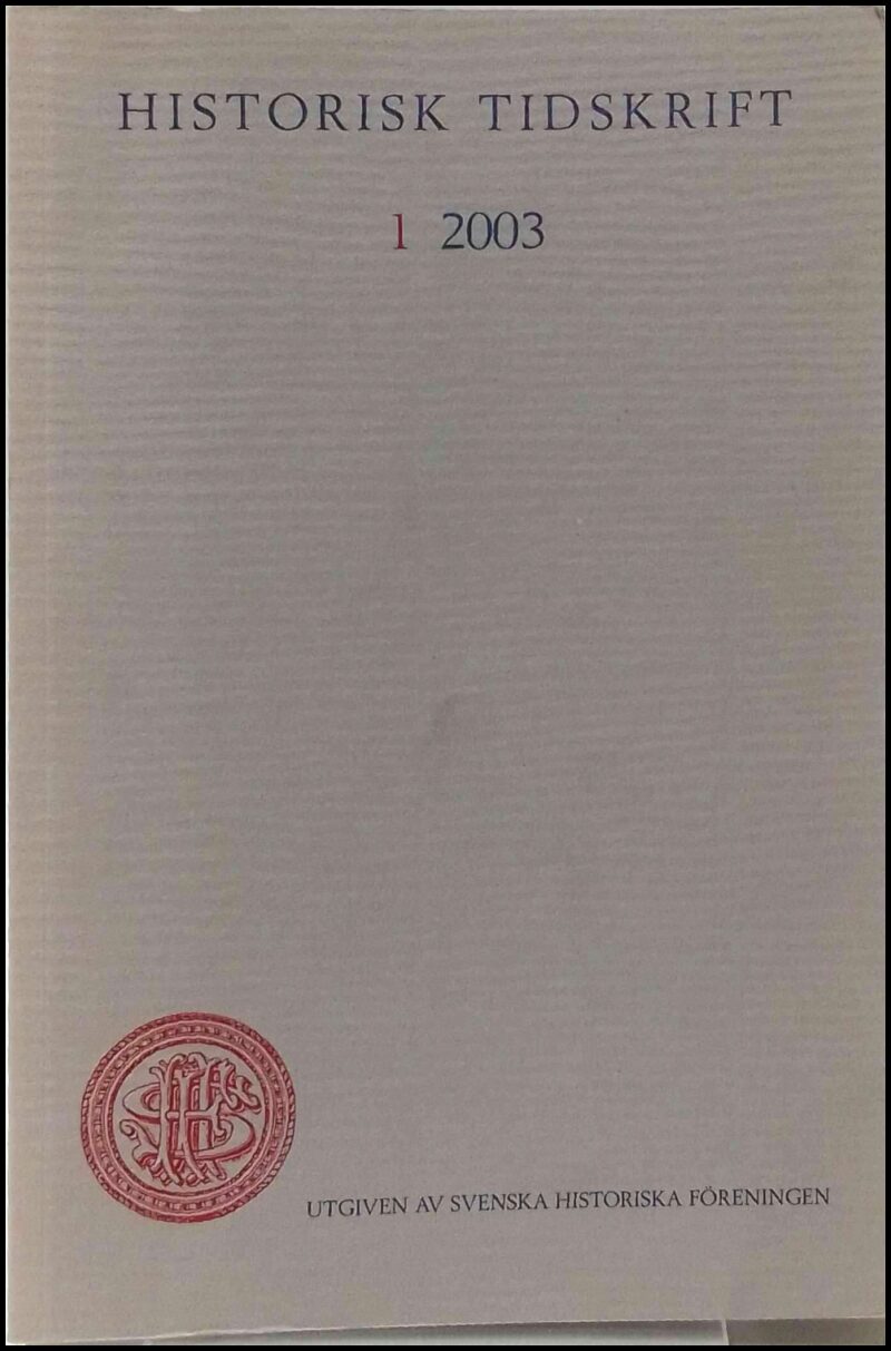 Historisk tidskrift | 2003 / 1