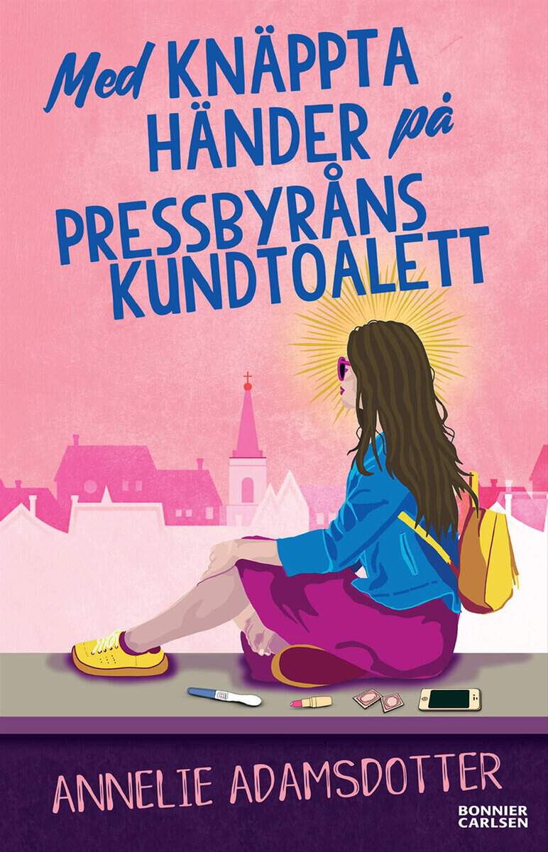 Adamsdotter, Annelie | Med knäppta händer på Pressbyråns kundtoalett