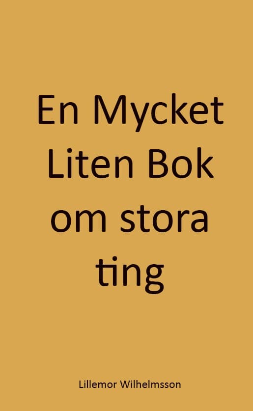 Wilhelmsson, Lillemor | En Mycket Liten Bok om stora ting