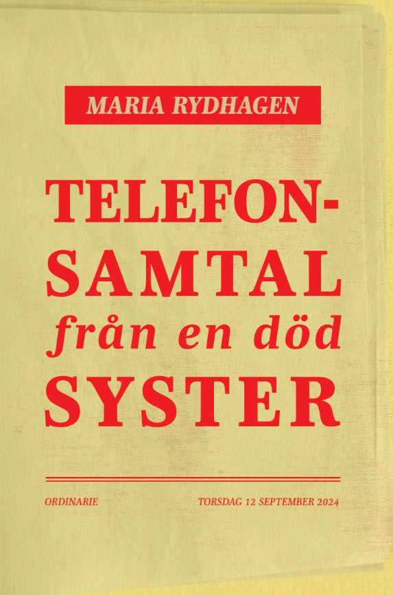 Rydhagen, Maria | Telefonsamtal från en död syster