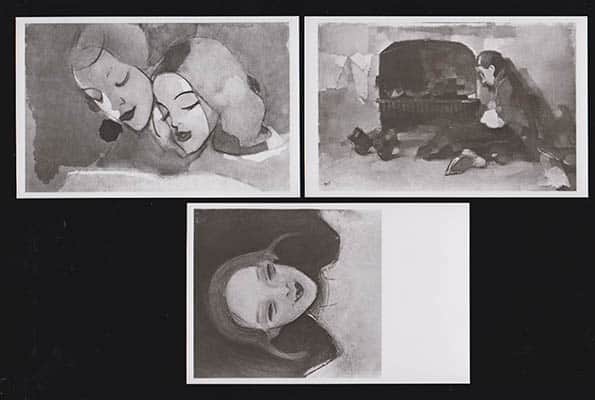 Stenman, Gösta | Helene Schjerfbeck : textsidor med ett förord av Gösta Stenman + 20 reproduktioner/bilder i s/v på 10 blad