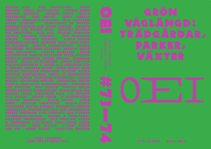 OEI | 2016 / 73-74 : Grön våglängd| trädgårdar, parker, växter