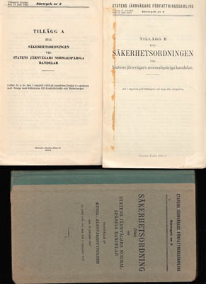 Statens Järnvägars Författningssamling | Säkerhetsordning : (Säo) vid Statens järnvägars normalspåriga bandelar