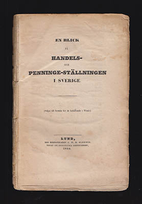 Ewerlöf, Frans Anton | En blick på handels- och penninge-ställningen i Sverige