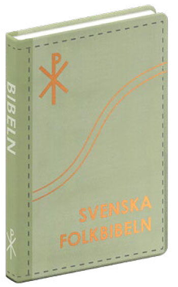 Svenska Folkbibeln 2015, slimline, grön linnestruktur