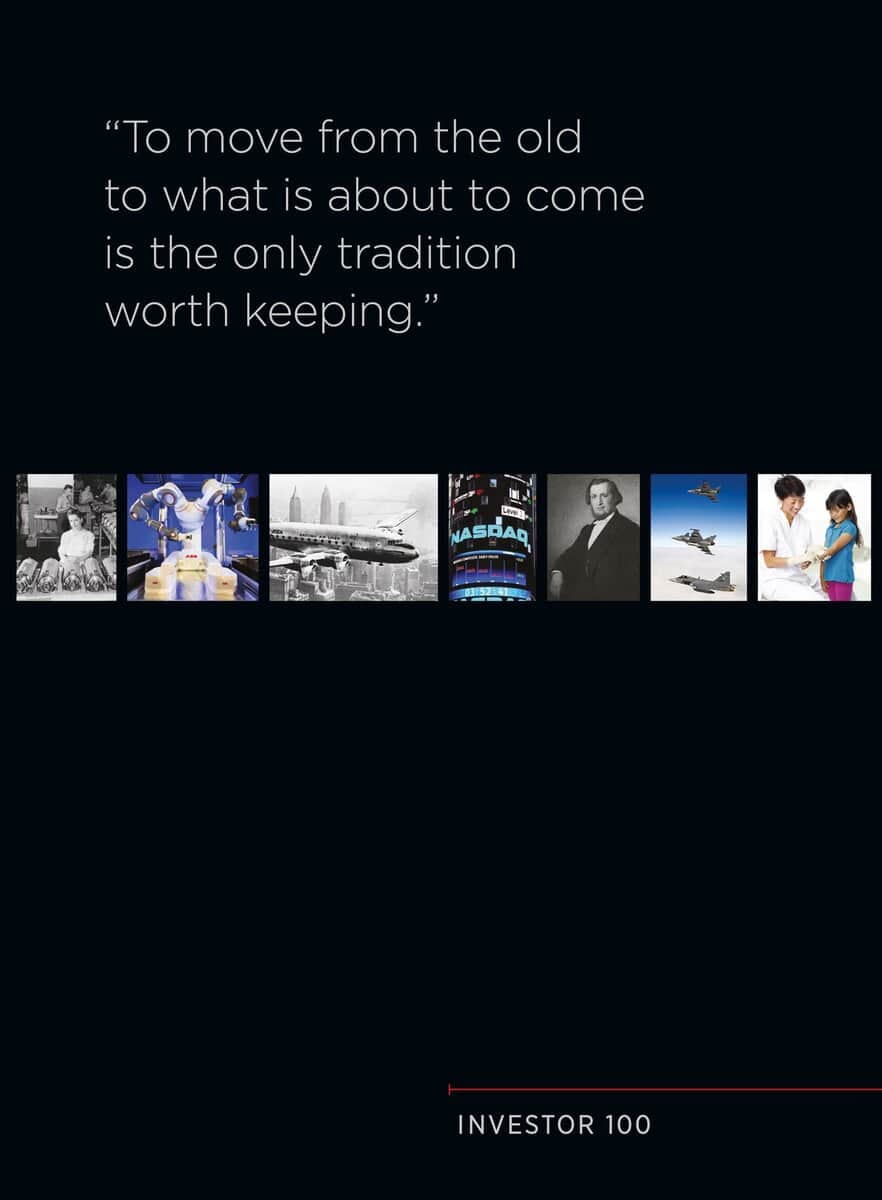 Fagerfjäll, Ronald | Investor 100 years : 'To move from the old to what is about to come is the only tradition worth kee...