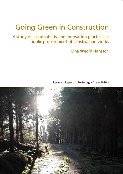 Wedin Hansson, Lina | Going Green in Construction