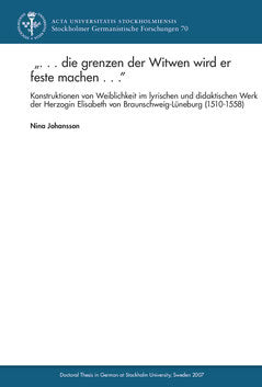 Johansson, Nina | die grenzen der Witwen wird er feste machen