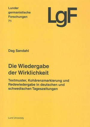 Sandahl, Dag | Die wiedergabe der wirklichkeit
