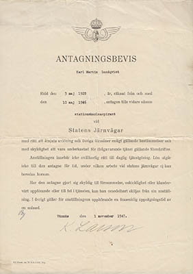 Larson, Karl | Anteckningar i ämnet 'Elektroteknik' vid lokpersonalkurser : av Karl Larson