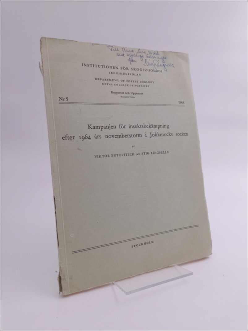 Butovitsch, Viktor | Ringselle, Stig | Kampanjen för insektsbekämpning efter 1964 års novemberstorm i Jokkmocks socken