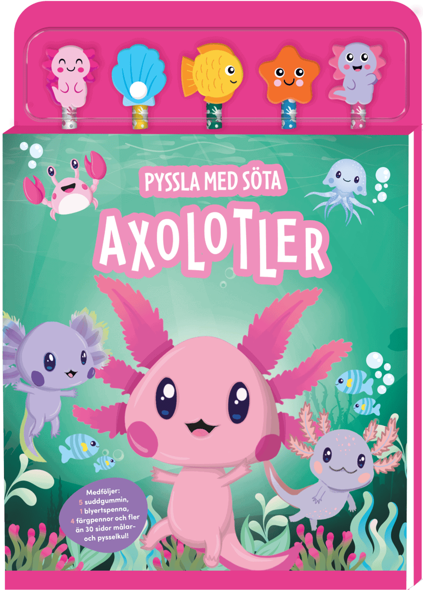 Pyssla med söta axolotler