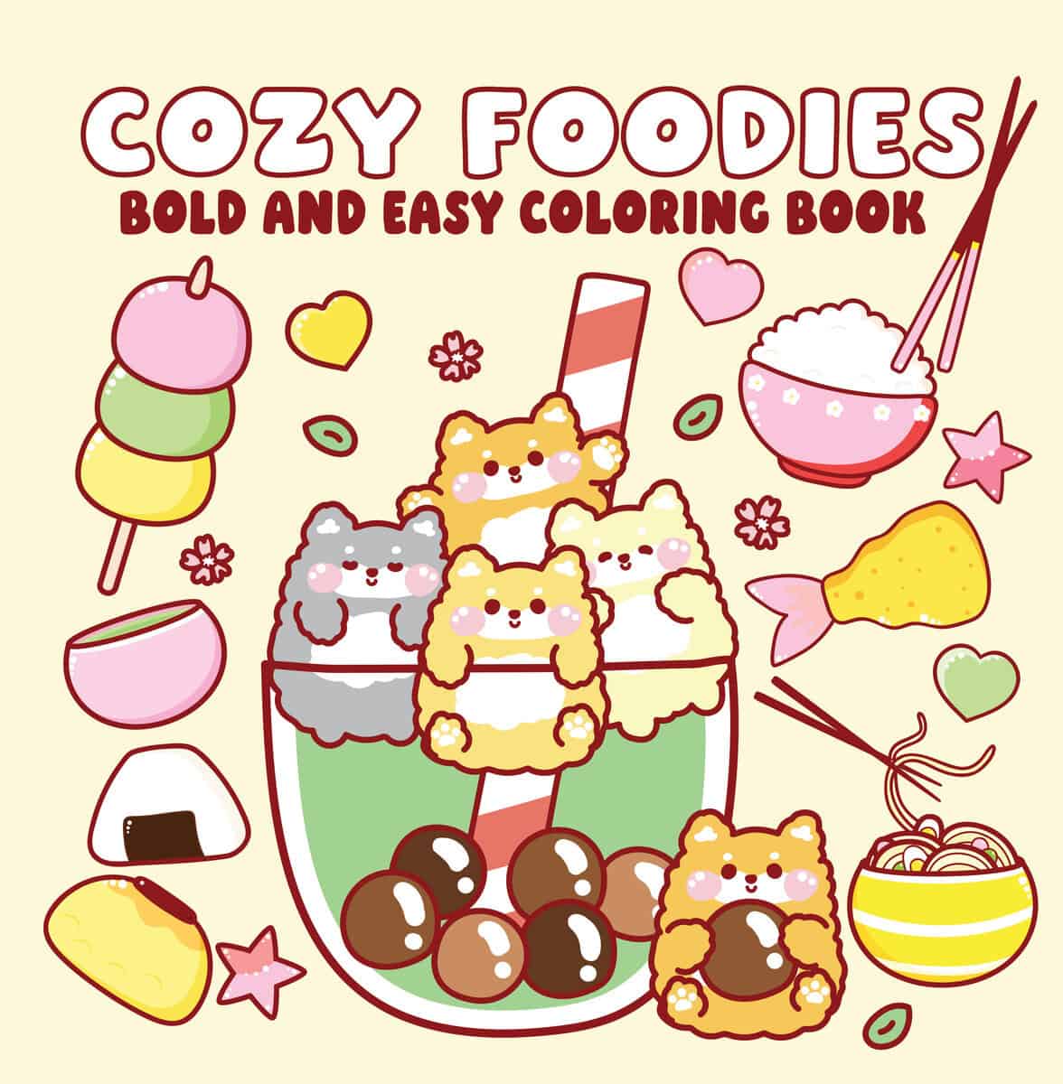 Cozy Foodies Bold and Easy Coloring Book