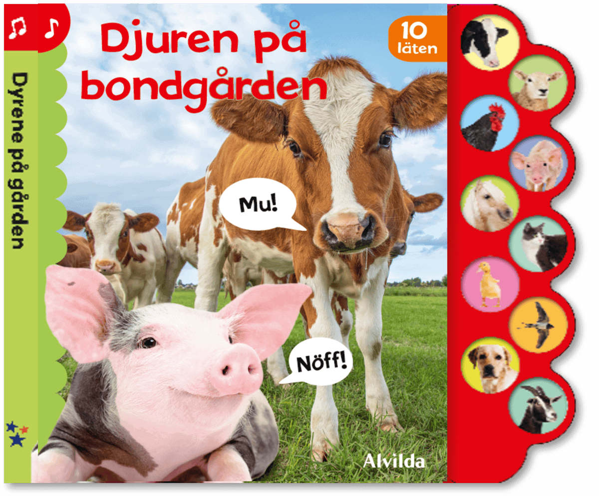 Djuren på bondgården. Ljudbok med 10 ljud
