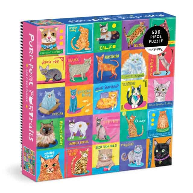 Mudpuppy | Purr-fect Portraits 500 Piece Family Puzzle