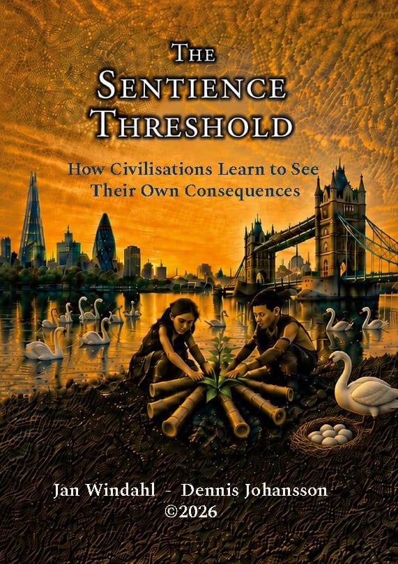 Windahl, Jan | Johansson, Dennis | The sentience threshold : How civilisations learn to see their own consequences