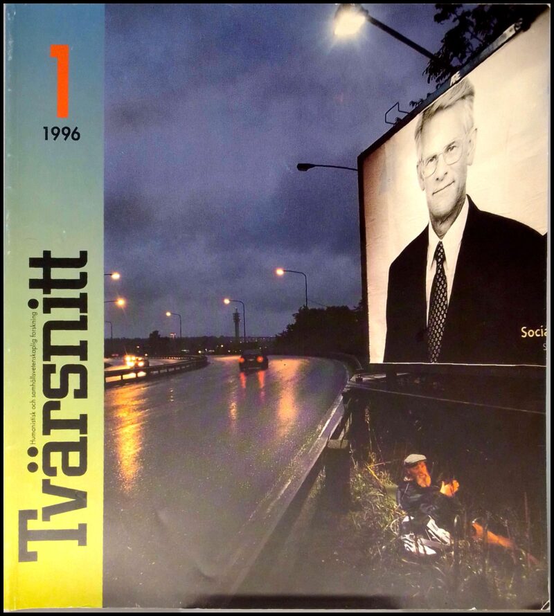Tvärsnitt : humanistisk och samhällsvetenskaplig forskning | 1996 / 1