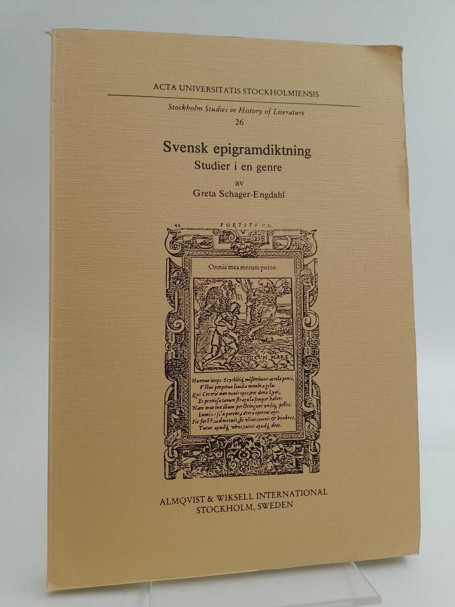 Schager-Engdahl, Greta | Svensk epigramdiktning : Studier i en genre