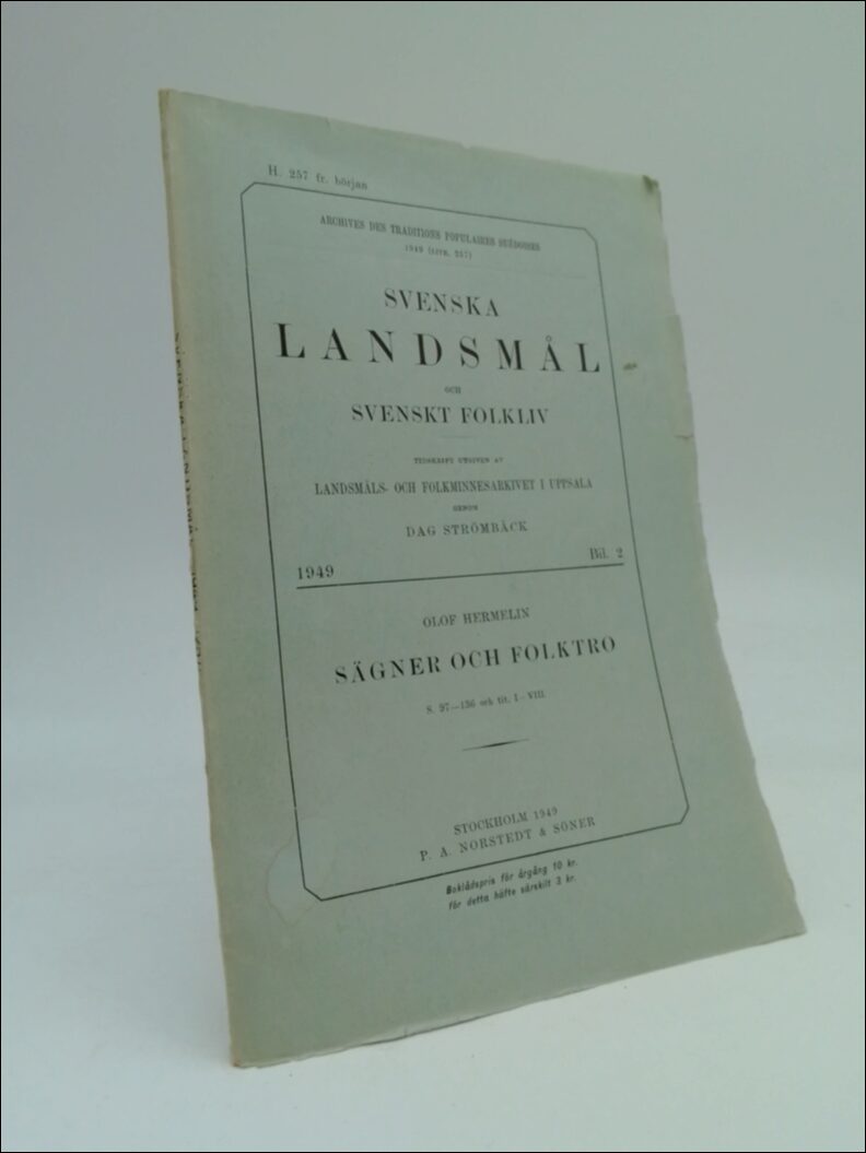 Strömbäck, Dag (red) | Svenska landsmål (Livr. 257) : och svenskt folkliv Bil. 2