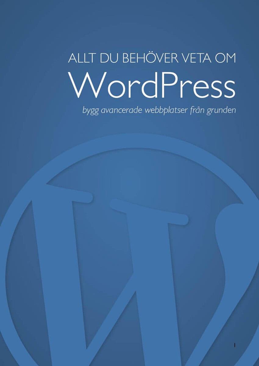Stenlund, Richard | Allt du behöver veta om WordPress