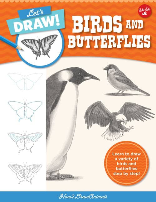 How2DrawAnimals | Lets Draw Birds Butterflies
